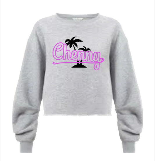 Palm with Camp Outline Crew Sweatshirt