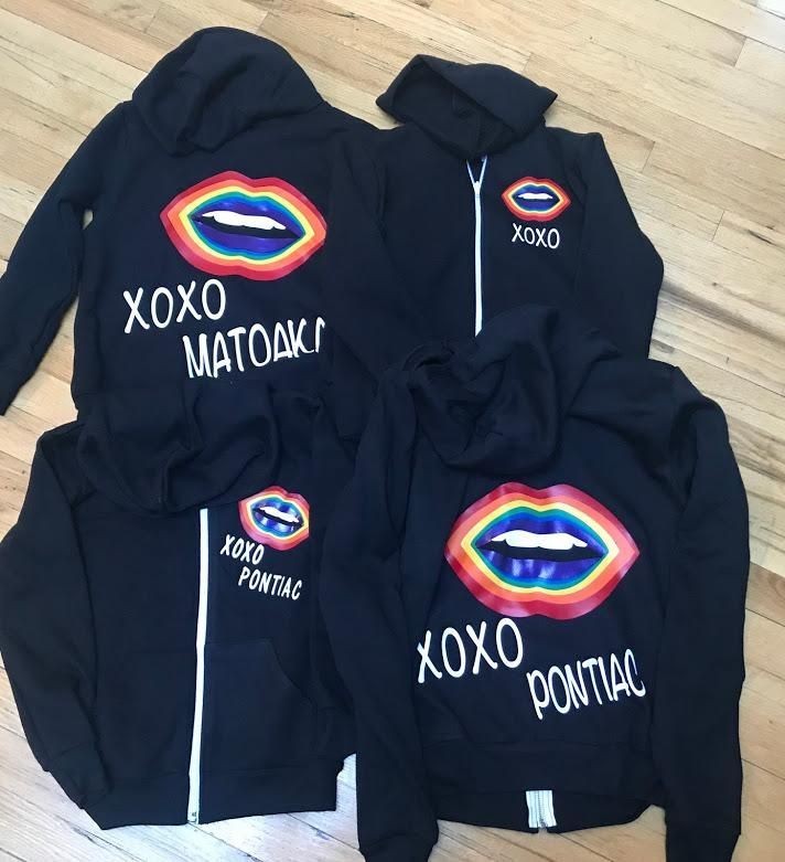 Rainbow Lips Zip- Up