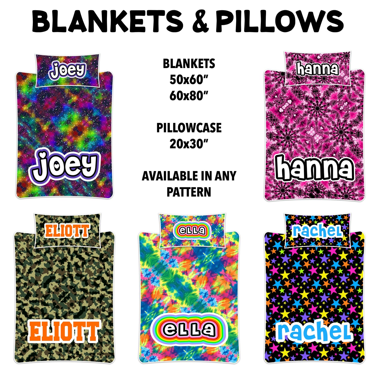 Customizable blanket (50 x 60'')