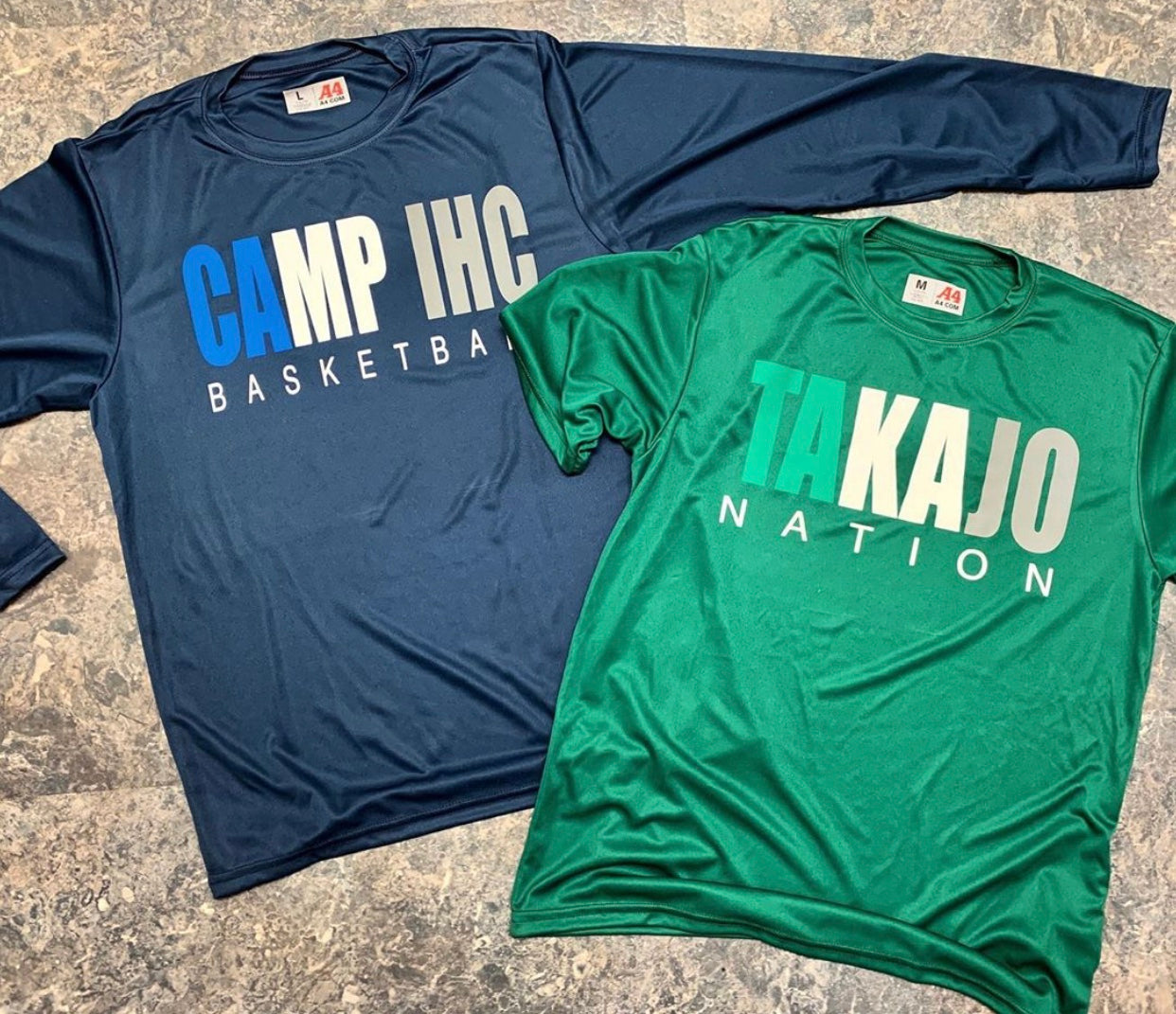 Three Color Camp Name Dri-Fit Tee
