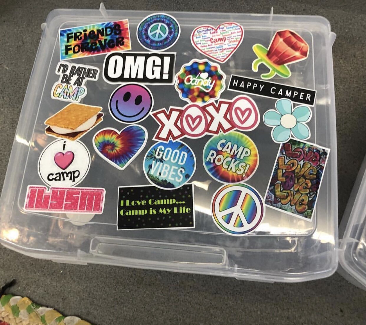 Decoupage under the bed box