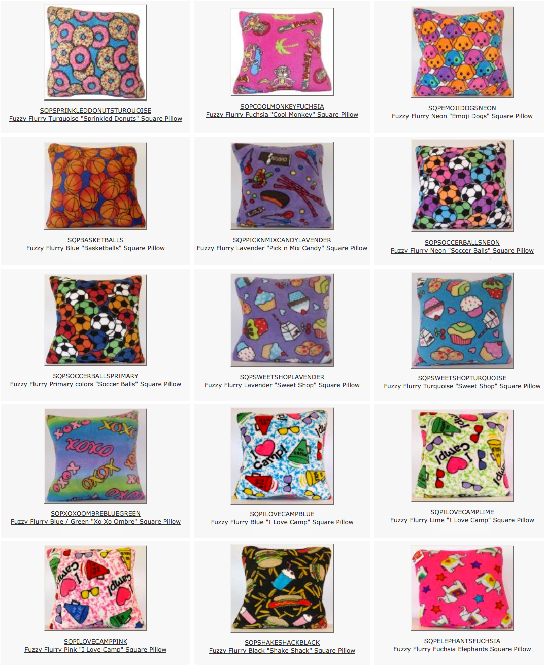 Square Pillow (Love and Kisses)