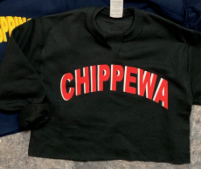 CAMP SHADOW CROP SWEATSHIRT WITH V CUT NECK- approx. hip length
