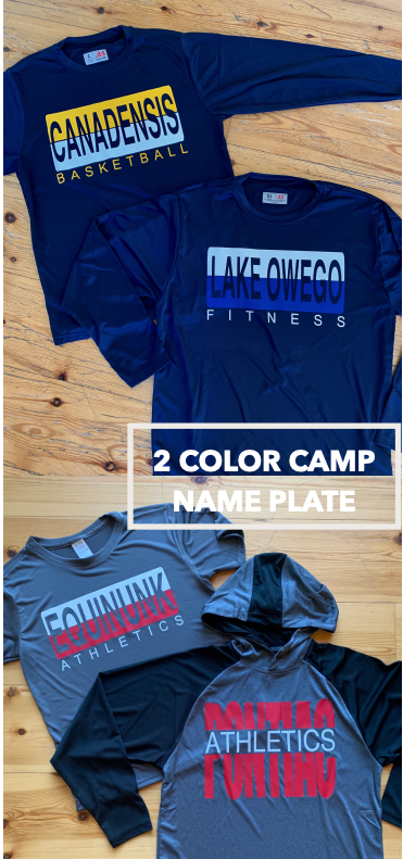 2 Color Camp Name Plate Short Sleeve