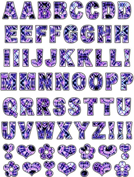 PURPLE TIE DYE ABC