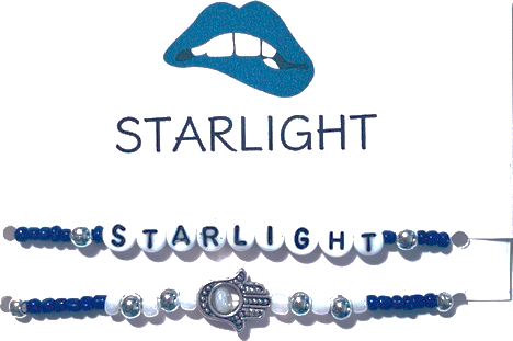 Double Strand �Lips� Bracelet Card