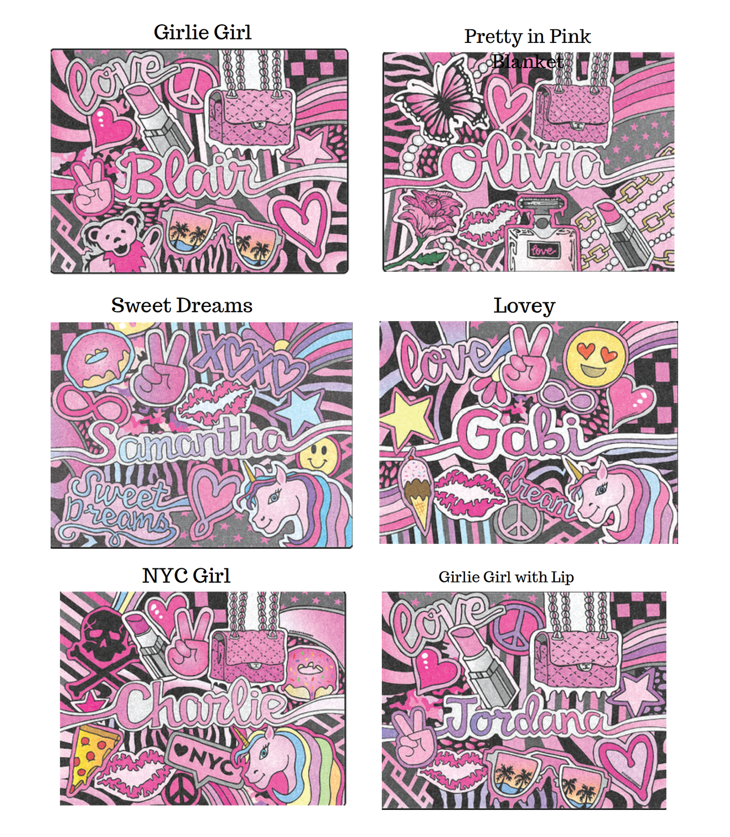 Girl Blankets (23 Designs)