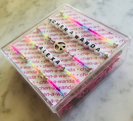 Camp Elastic Stacking Bracelet Set in Neon