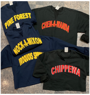 CAMP SHADOW CROP SWEATSHIRT WITH V CUT NECK- approx. hip length