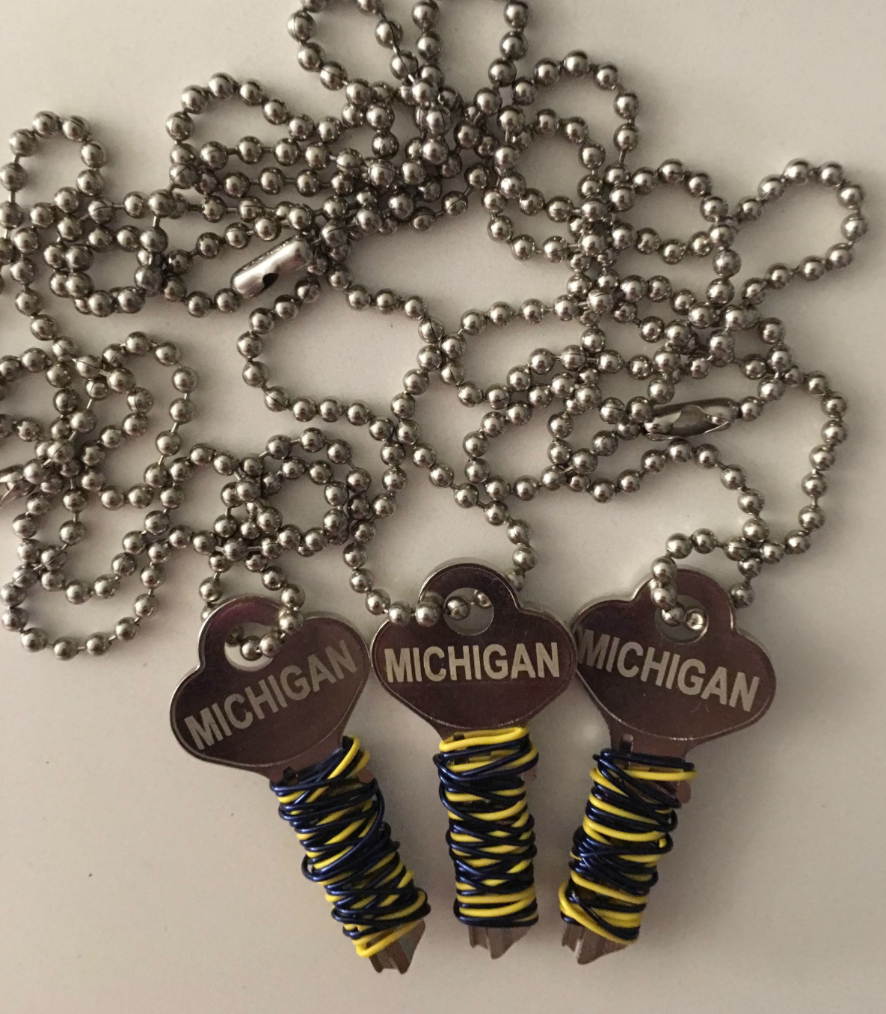 WIRE College/Camp Karma Key Necklace