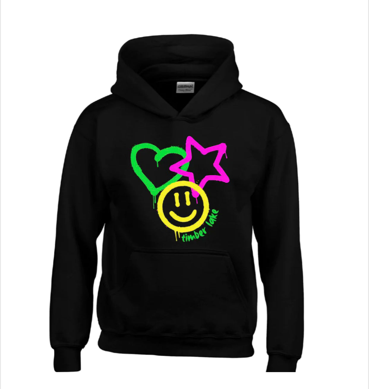 Star Heart Smiley Pullover Hoodie