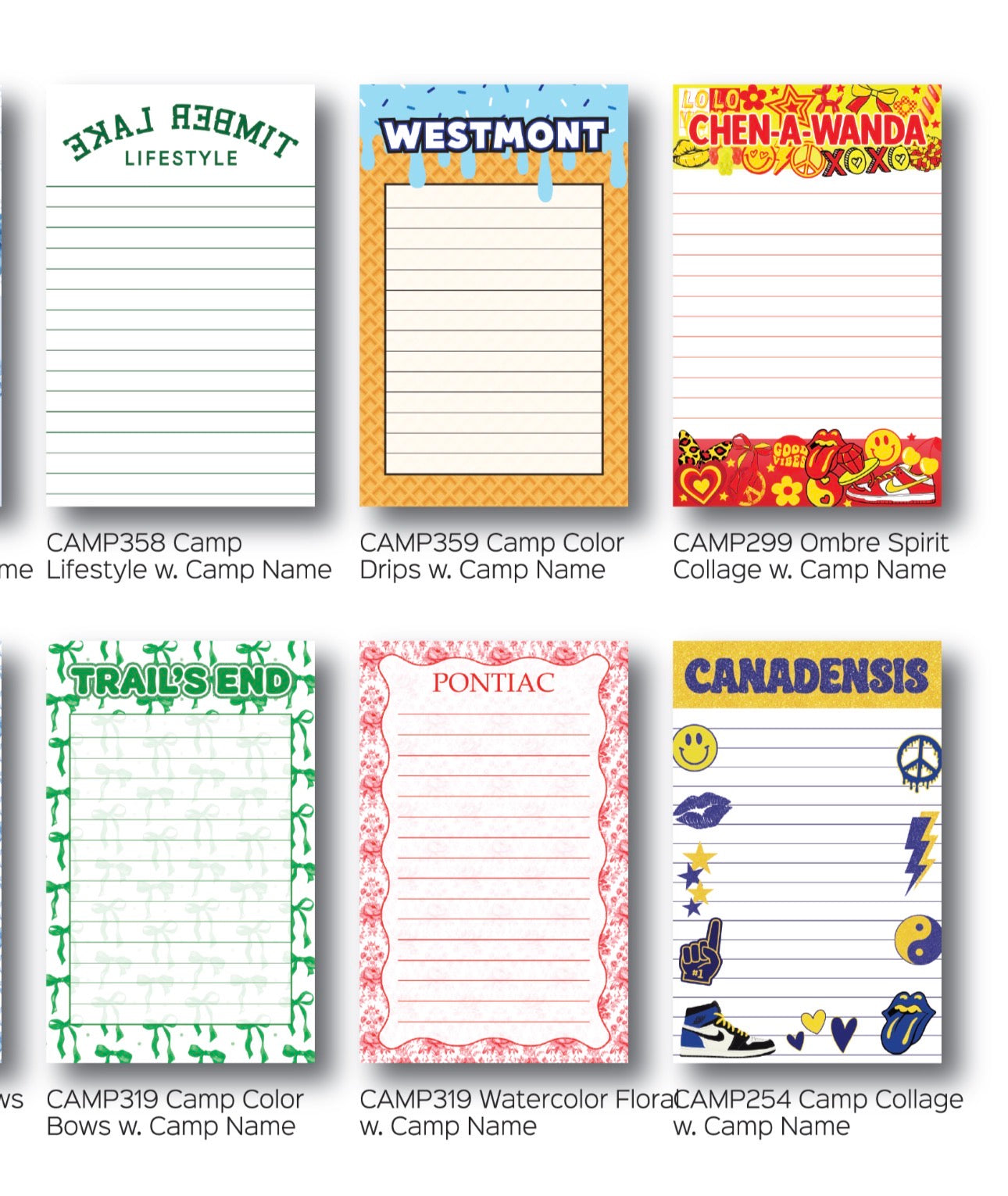 Camp Name Stationary