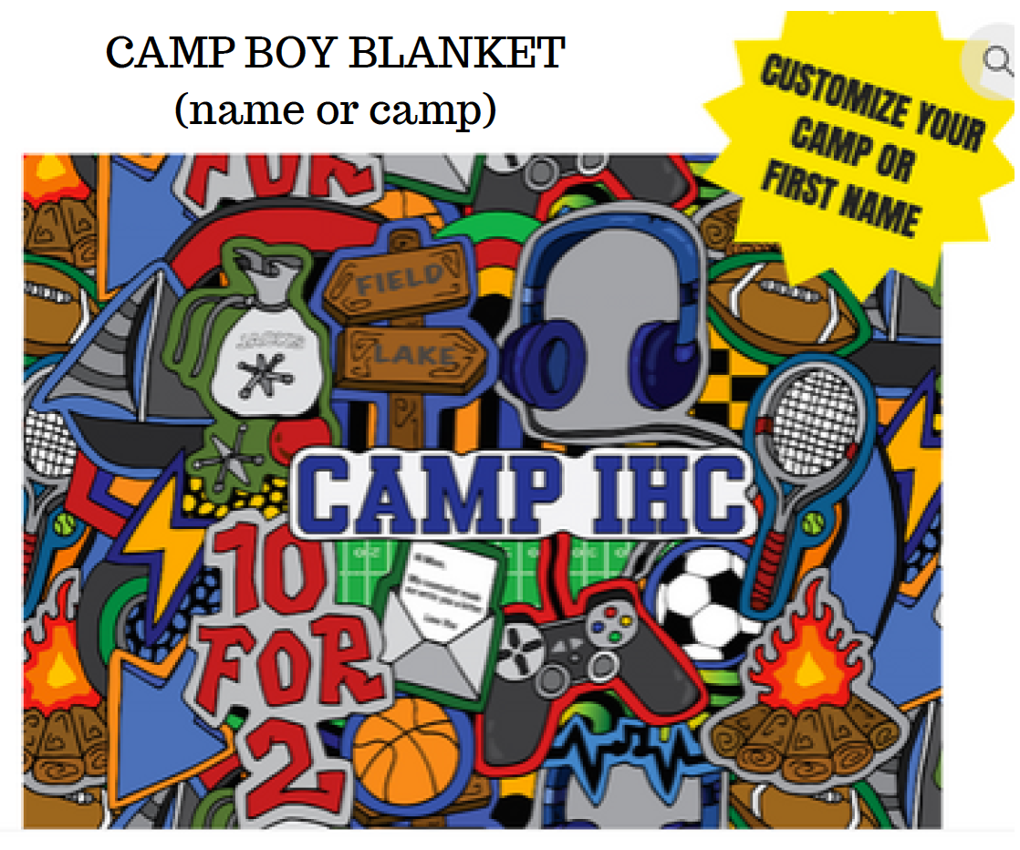 BOY CAMP BLANKET (Name or Camp)